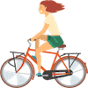 Lùleka, ragazza che va in bici